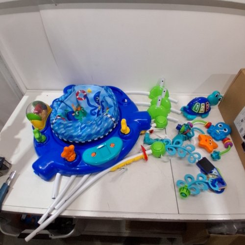 BABY EINSTEIN NEPTUNE'S OCEAN DISCOVERY JUMPER WITH ADJUSTABLE HEIGHT - 15+ MULTI-SENSORY TOYS/ACTIVITIES - 4 LANGUAGES - MULTI-COLOUR (MODEL: 10455) image 3