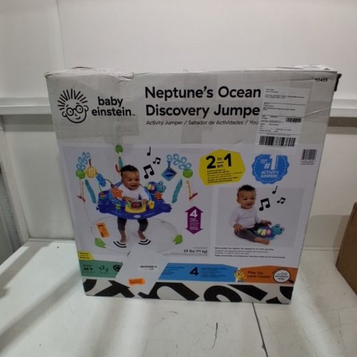 BABY EINSTEIN NEPTUNE'S OCEAN DISCOVERY JUMPER WITH ADJUSTABLE HEIGHT - 15+ MULTI-SENSORY TOYS/ACTIVITIES - 4 LANGUAGES - MULTI-COLOUR (MODEL: 10455) image 6