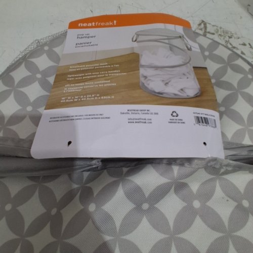 NEATFREAK! POP UP LAUNDRY HAMPER - 16" X 16" X 24.8" - GRAY / WHITE (MODEL : 30900211) image 4
