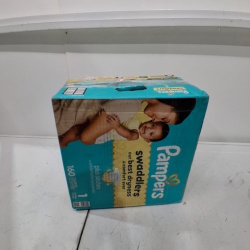 160PK PAMPERS SWADDLERS LEAKPROOF DISPOSABLE DIAPERS - SIZE 1 (8-14LBS) image 3