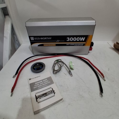 ECO-WORTHY PURE SINE WAVE OFF-GRID INVERTER - 3000W - 24 V - SILVER/BLACK/YELLOW image 2