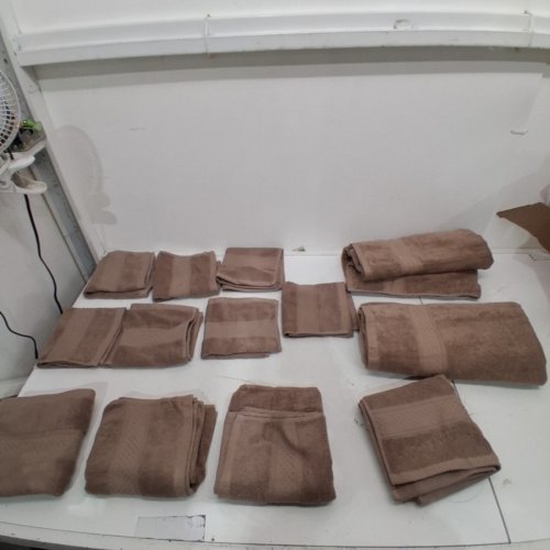 13PC GO GREEN BATH TOWEL SET 100% COTTON - ASSORTED SIZES - TAUPE image 3