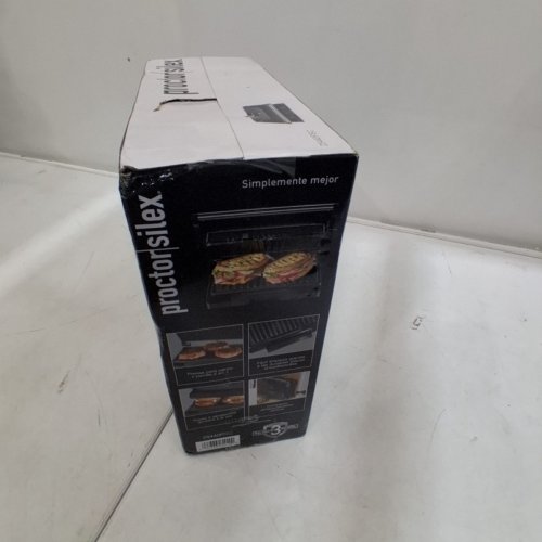 PROCTOR SILEX PANINI PRESS SANDWICH MAKER/GRILL WITH PULL OUT DRIP TRAY - BLACK (MODEL: 25440PSC) image 3