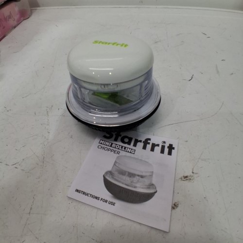 STARFRIT MANUAL MINI HAND ROLLING CHOPPER - CLEAR/WHITE image 2