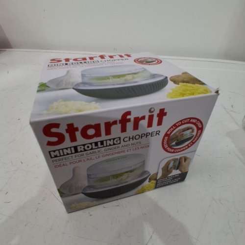 STARFRIT MANUAL MINI HAND ROLLING CHOPPER - CLEAR/WHITE image 4