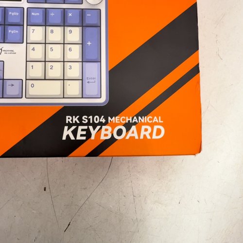 RK ROYAL KLUDGE S104 FULL SIZE WIRELESS MECHANICAL GAMING KEYBOARD WITH SCREEN & KNOB - PURPLE (MODEL: RK S104) image 2