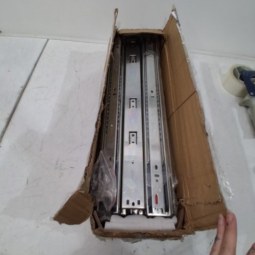 10PC HEAVY DUTY, FULL EXTENSION, SIDE MOUNTED NOISELESS SOFT-CLOSE DRAWER SLIDES - 20" - 100LB CAPACITY - SILVER (MODEL: 4605S2.500-10) image 2