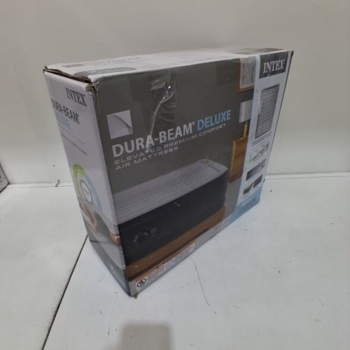 INTEX 64125ED DURA-BEAM PLUS FIBER-TECH AIR MATTRESS WITH BUILT-IN ELECTRIC PUMP - 18" H/ QUEEN - GREY (MODEL : AP619DP) image 5