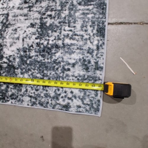 ABSTRACT AREA RUG - 9FT 11" X 7FT 11" - GRAY / WHITE image 4