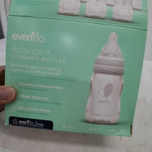 6PK EVENFLO BALANCE+ STANDARD BABY BOTTLES - 4OZ EACH - CLEAR (MODEL: 1094611) image 2