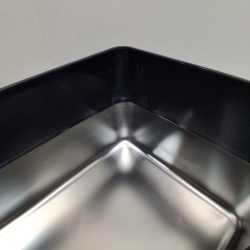 4-IN-1 EOSARCU STAINLESS STEEL CAT LITTER BOX - XXL LARGE 22.6" X 14.9"_ STAINLESS STEEL / BLACK image 4