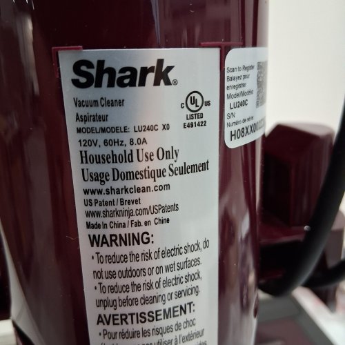 SHARK ROTATOR LIFT-AWAY ADV WITH POWERFINS HAIRPRO BRUSHROLL UPRIGHT CORDED VACUUM - 10.7" CLEANING PATH - BURGANDY RED/ GOLD (MODEL: LU240C XO) image 3