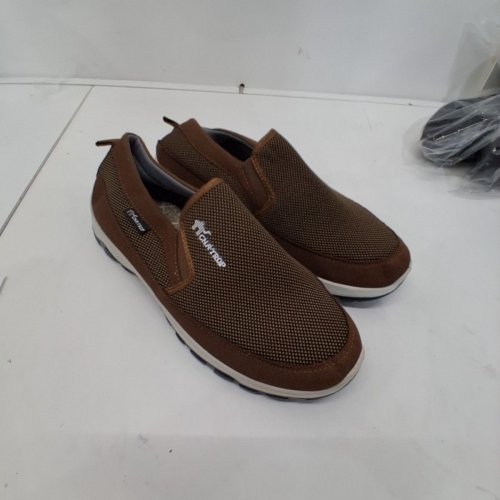 MENS CNA TROP SLIP-ON SHOES LOAFERS - SIZE 10- BROWN image 2