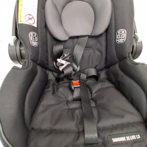 GRACO SNUGRIDE 35 LITE LX INFANT CAR SEAT - 4-35LBS CAPACITY - GOTHAM FASHION BLACK/GREY (MODEL: 2143034) image 4