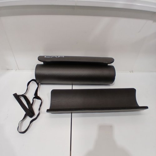 2PC CAP BARBELL HIGH DENSITY EXERCISE YOGA MAT WITH KNEE PAD - 1/2" THICK - BLACK (MODEL : MTIS-6523-12BK-K) image 3