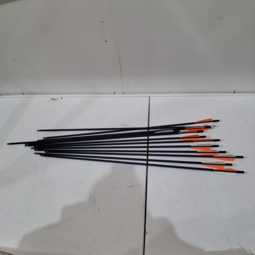 12PK KESHES OUTDOOR CARBON ARROWS - 30" - SP 500 - ORANGE/BLACK image 2