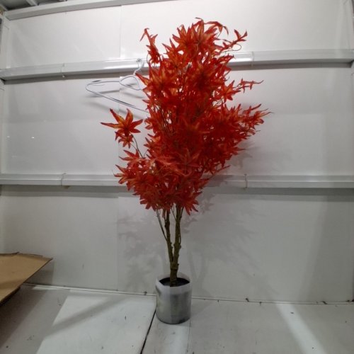 NEARLY NATURAL AUTUMN MAPLE ARTIFICIAL TREE - 4FT - ORANGE/BROWN (MODEL: T2796-OG) image 2