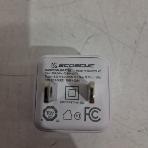 SCOSCHE USB-C PD MINI FAST WALL CHARGER - 20W - WHITE (MODEL: HPDC20WT V2) image 2