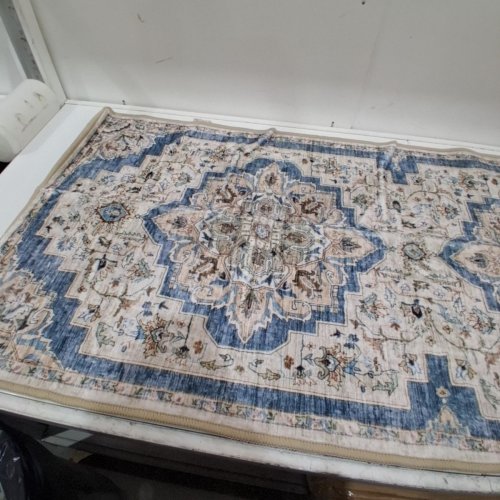 WASHLUXE WASHABLE RUNNER RUG - 2.25FT X 5FT - WHITE/BEIGE/BLUE(MODEL: 2046294) image 3