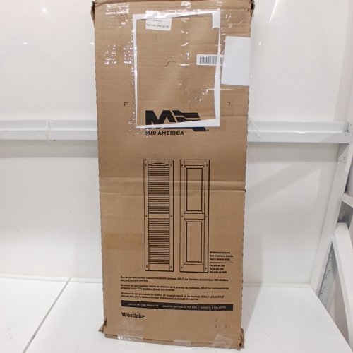 2PK WESTLAKE FAUX WOOD PLASTIC SHUTTER PANEL - 15" X 35" - BLACK image 6