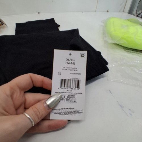 2PK GIRL'S GEORGE LEGGING - XL/TG (14-16) - BLACK (MODEL: GRY3077G) image 3