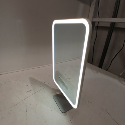 NEZZOE LIGHTED VANITY MAKEUP MIRROR WITH STAND - 12" X 7", 2000MAH RECHARGEABLE, 3 COLOURS, BRIGHTNESS ADJUSTABLE - WHITE (MODEL: NV22) image 2