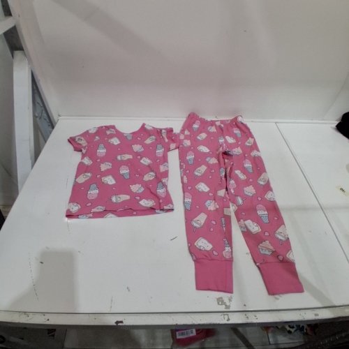 2PC GEORGE PRINTED PAJAMA SET - SMALL (6) - PINK image 2
