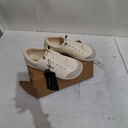 UNISEX ADULT HOBIBEAR BAREFOOT MINIMALIST SNEAKERS - WOMEN'S SIZE 9 WIDE / MEN'S SIZE 8 WIDE - CREAM / GRAY (STYLE : 00718852076929) image 2
