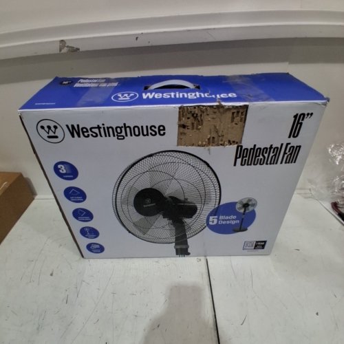 WESTINGHOUSE ADJUSTABLE HEIGHT OSCILLATING PEDESTAL FAN - 16" - BLACK (MODEL: WSFSB1601BL) image 6
