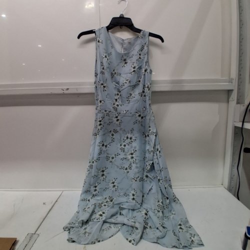 WOMEN'S ALLEGRA K SUMMER WRAP RUFFLE FLORAL DRESS - EXTRA SMALL - BLUE (STYLE: ‎G25120400UX0390) image 2