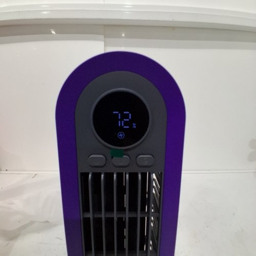 PORTABLE RECHARGEABLE DESKTOP TOWER FAN - 13.5" - BLACK/PURPLE image 2