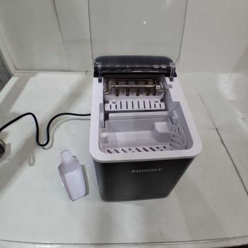EUHOMY SELF-CLEANING BULLET COUNTERTOP ICE MAKER WITH ICE SCOOP - MAKES 27LB PER DAY - BLACK (MODEL: IM021-BBL-CAEH / IMB1008CA-UL) image 3