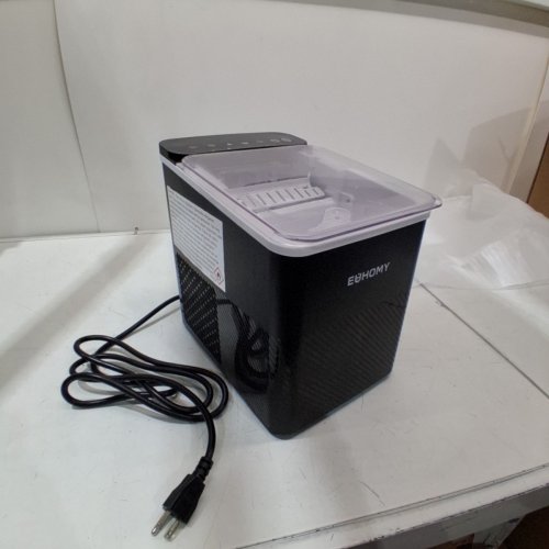 EUHOMY SELF-CLEANING BULLET COUNTERTOP ICE MAKER WITH ICE SCOOP - MAKES 27LB PER DAY - BLACK (MODEL: IM021-BBL-CAEH / IMB1008CA-UL) image 4