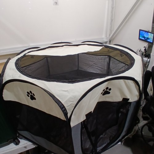 HORING PORTABLE POP UP PET PLAY PEN - 42" X 24" GREY image 2