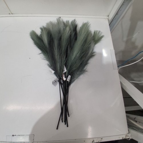 12PK WAY TO CELEBRATE! DECORATIVE FEATHER PICKS FOR VASES - GREY/BLACK image 3