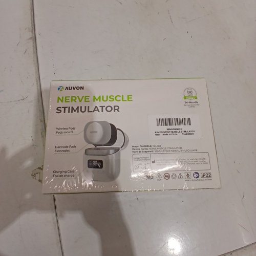 3PC AUVON WIRELESS TENS NERVE AND MUSCLE STIMULATOR WITH PADS - 2'' X 3''/24 MODES - WHITE/BLACK (MODEL : T24AB3) image 2
