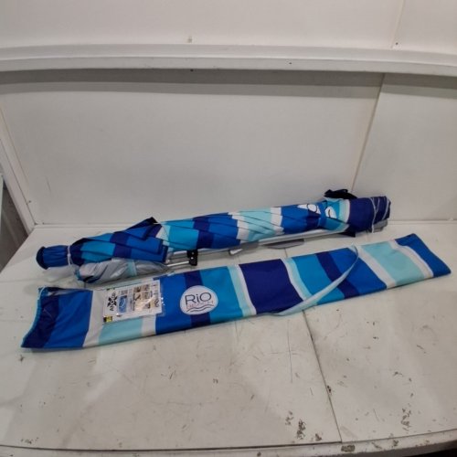 RIO BEACH UMBRELLA WITH ANCHOR - 7.5 FT - BLUE (MODEL: 1985294) image 2