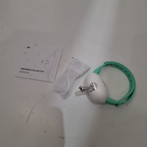 ADJUSTABLE ANGLE TEASER LASER CAT COLLAR - GREEN/WHITE (MODEL: LM-2201) image 3