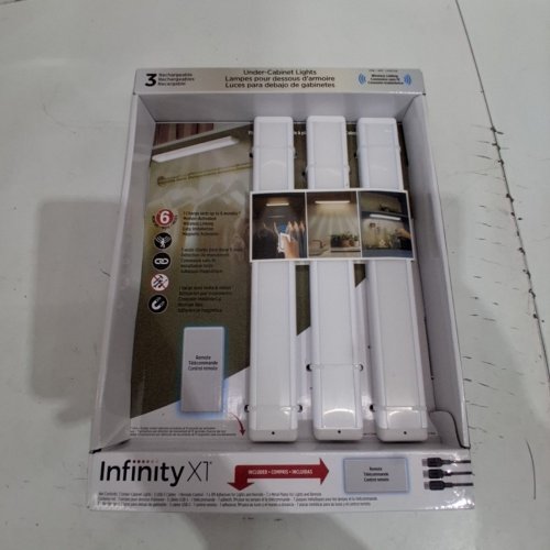 3PK INFINITY X1 REMOTE CONTROL RECHARGABLE MOTION ACTIVATED WIRELESS UNDERCABINET LIGHTS WITH MAGNETIC MOUNTING - 200LM - WHITE (MODEL: 1938108) image 2