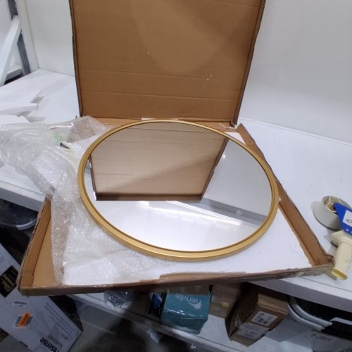 MIRRORIZE ROUND GOLD MIRROR - 24" - GOLD image 2
