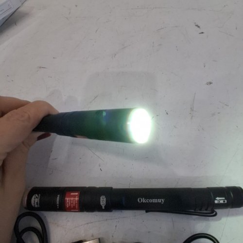 2PK OKCOMUY RECHARGEABLE LED PEN LIGHT FLASHLIGHT - 300LM - 6.5" - BLACK (MODEL:PL-9266) image 3