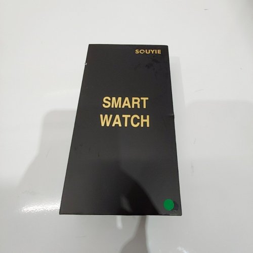 SOUYIE BLUETOOTH SMART WATCH WITH TOUCH SCREEN, BLOOD PRESSURE MONITOR, STEEL & SILICONE STRAP - BLACK/GREEN - (MODEL: T32S) image 5