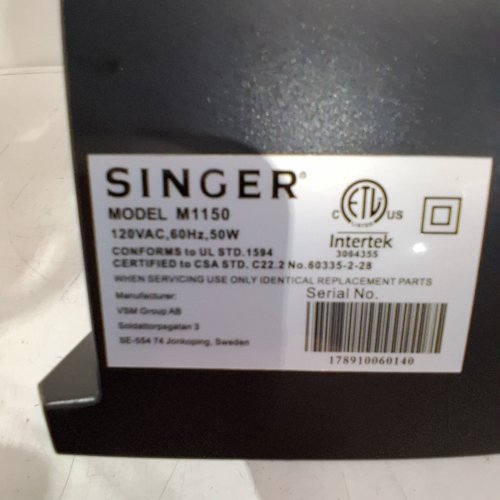 SINGER LIGHTWEIGHT & PORTABLE SEWING MACHINE WITH 45 STITCH APPLICATIONS - BLACK (MODEL: M1150) image 8