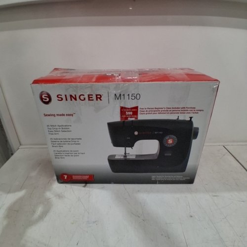 SINGER LIGHTWEIGHT & PORTABLE SEWING MACHINE WITH 45 STITCH APPLICATIONS - BLACK (MODEL: M1150) image 9