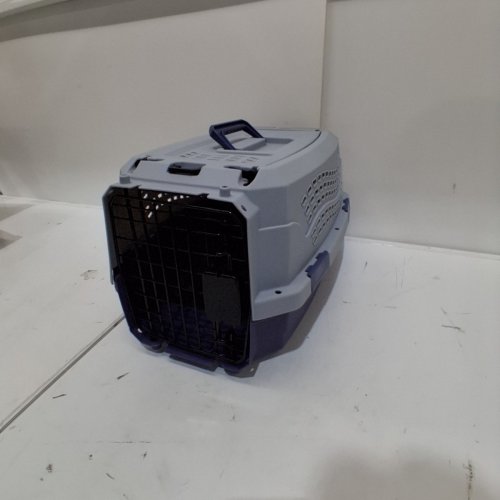 AMAZON BASICS 2-DOOR PET CARRIER - 19" - GREY/BLUE image 3