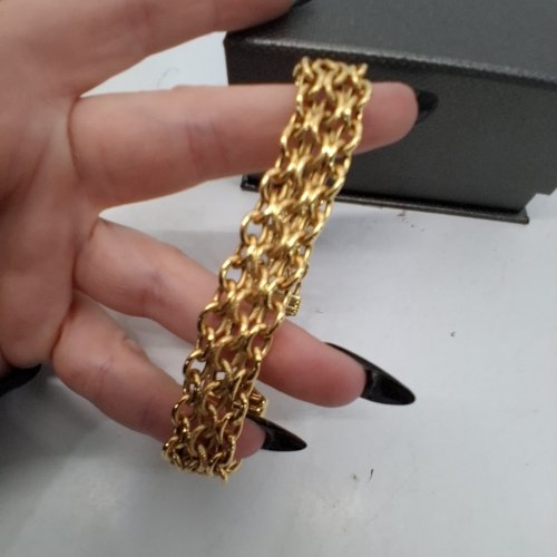 WOMENS MULTI-STRAND CHAIN BRACELET - 7.5" LENGTH- GOLD-TONE image 3