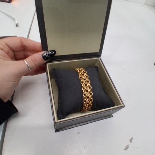 WOMENS MULTI-STRAND CHAIN BRACELET - 7.5" LENGTH- GOLD-TONE image 5