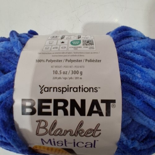 BERNAT BLANKET MIST-ICAL YARN - 10.5 OZ, 220 YARD/660FT - CRYSTAL OCEAN BLUE (STYLE: MIST-ICAL) image 2