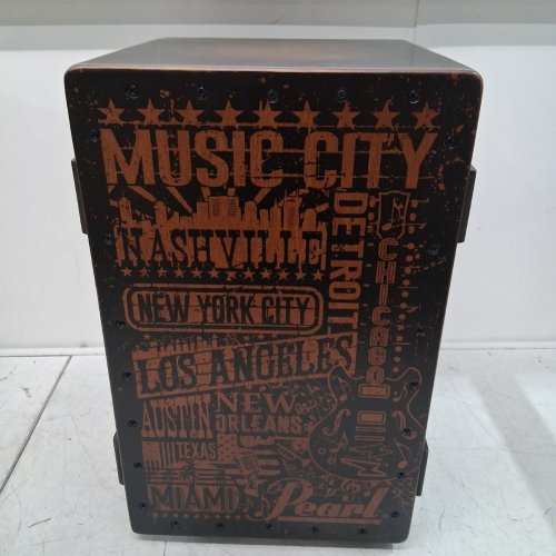 PEARL MUSIC TOWN USA CAJON - 19.25" X 11.75" X 11.75" - BLACK AND BROWN (MODEL: PBC-122B) image 3