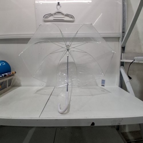 THE WEATHER STATION BUBBLE DOME CLEAR UMBRELLA - 52" ARC - WHITE (MODEL: WS510-WHITE) image 2